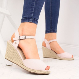 Sandale cu pană Big Star W HH274832 roz 2