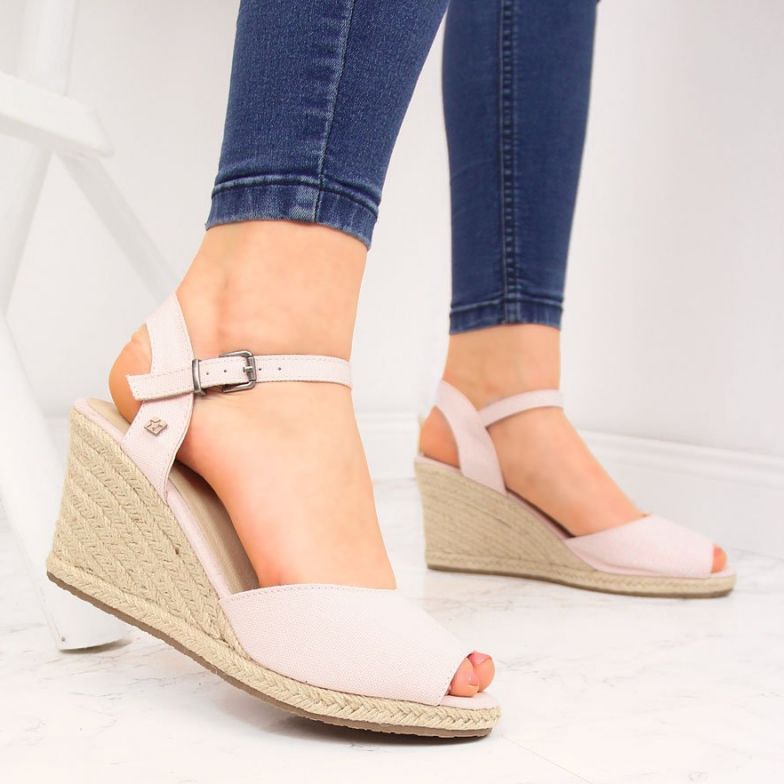 Sandale cu pană Big Star W HH274832 roz 2