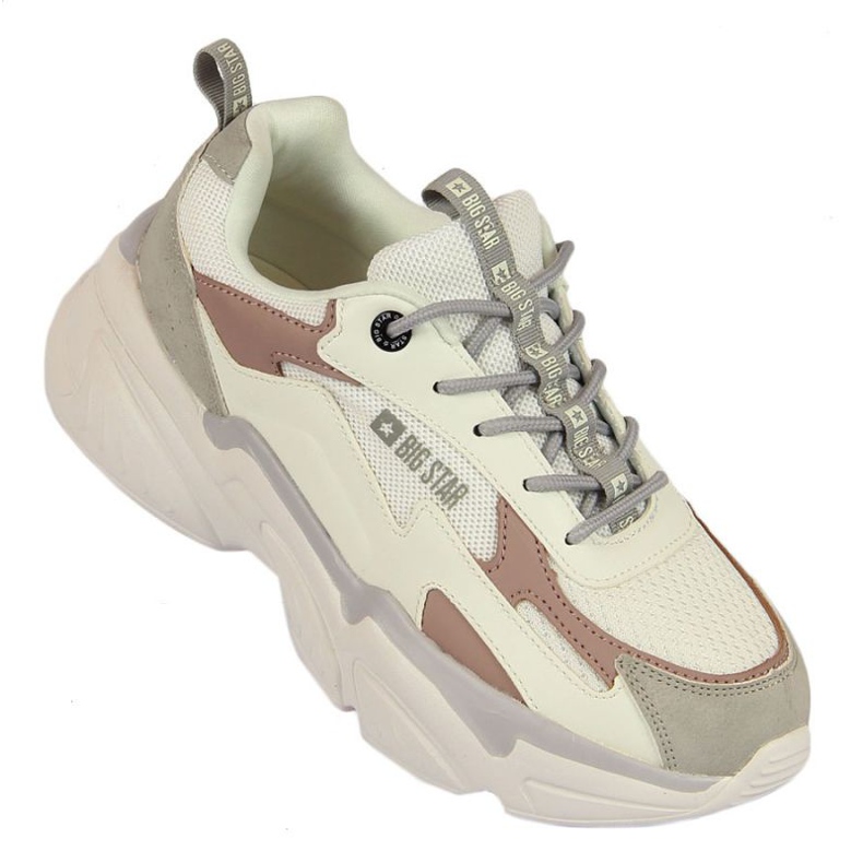 Pantofi sport pe platforma Big Star W HH274255 alb gri 1