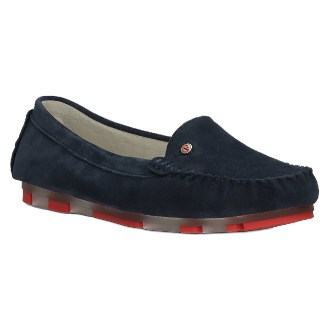 Mocasini din piele Filippo DP2037 / 22 NV RD Bleumarin roșu albastru marin 1