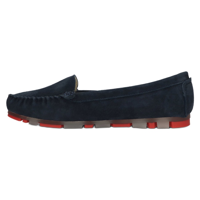 Mocasini din piele Filippo DP2037 / 22 NV RD Bleumarin roșu albastru marin 2