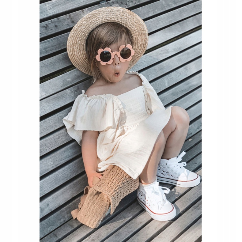 Adidași pentru copii cu dantelă albă Roly-Poly 3