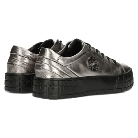 Filippo Adidași eleganti din piele DP3528 / 22 GN Gun Metal maro argint 3