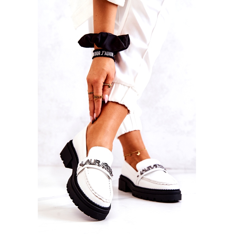 La.Fi Pantofi pentru femei insert de piele albă eco-lentile 3 La.Fi Pantofi pentru femei insert de piele albă eco-lentile 3