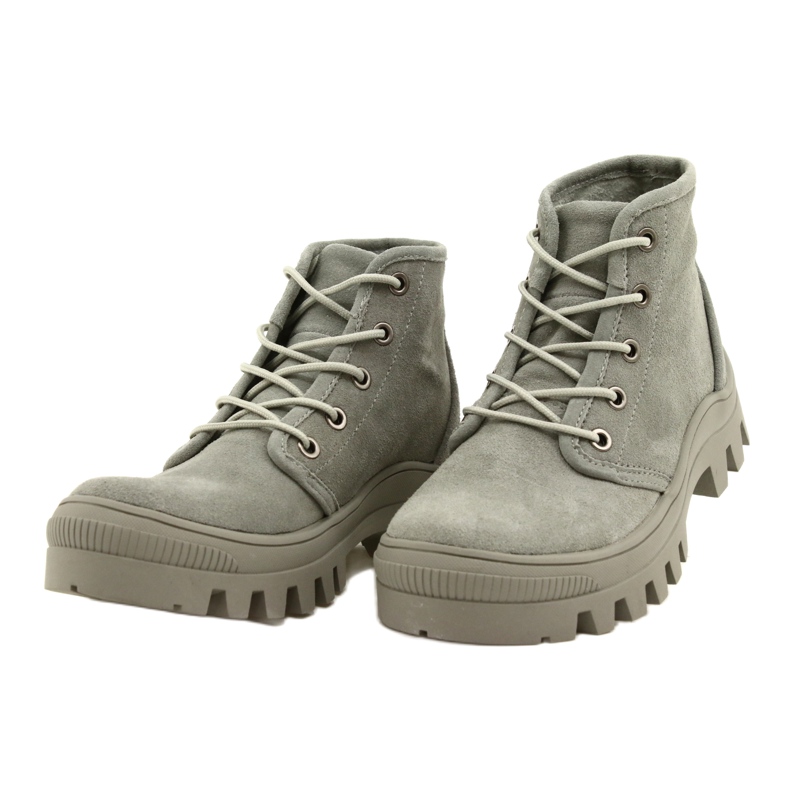 Pantofi înalți din piele Filippo DPT3523 / 22 GR Gri 2