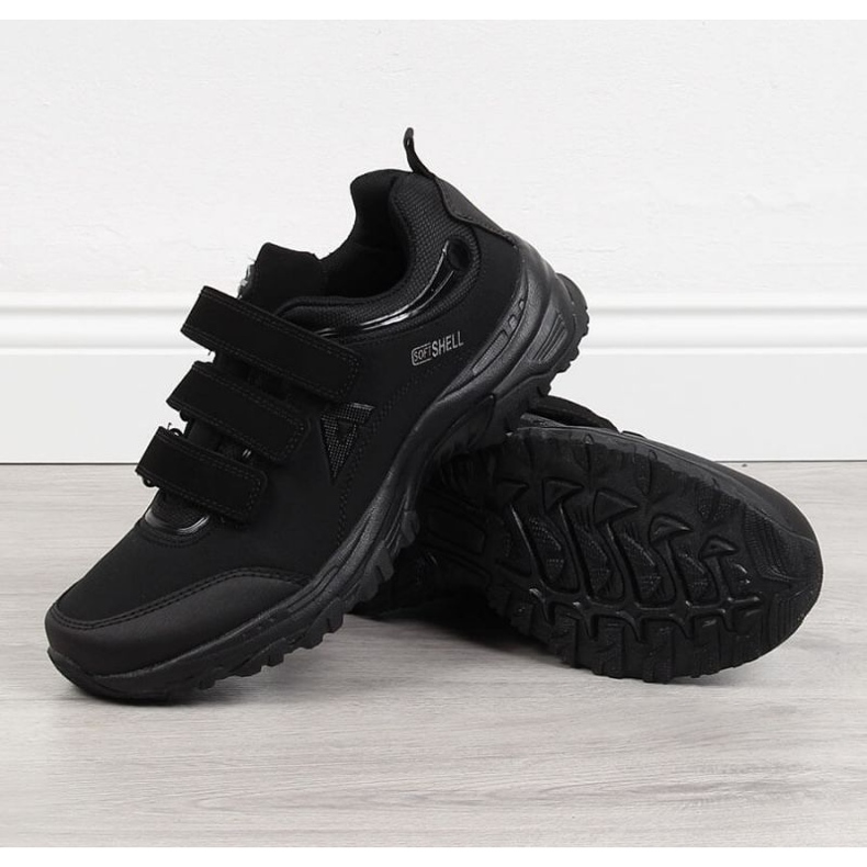 Pantofi de trekking impermeabili American Club W AM721 negri negru 1