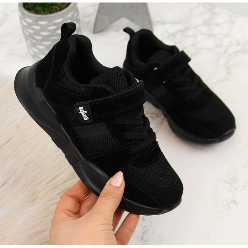 Pantofi sport negri Befado Jr BEF25A Velcro negru 1