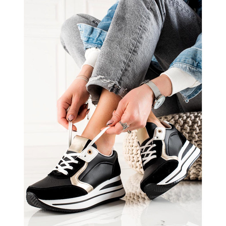 TRENDI Adidași eleganți negru 1