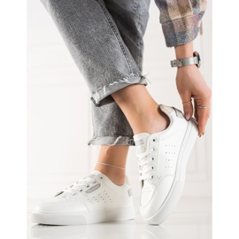 TRENDI Pantofi sport din piele ecologică alb 1