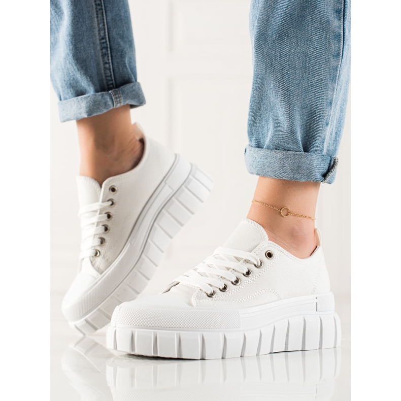 W. Potocki Adidași Pe Platforma Potocki alb 2