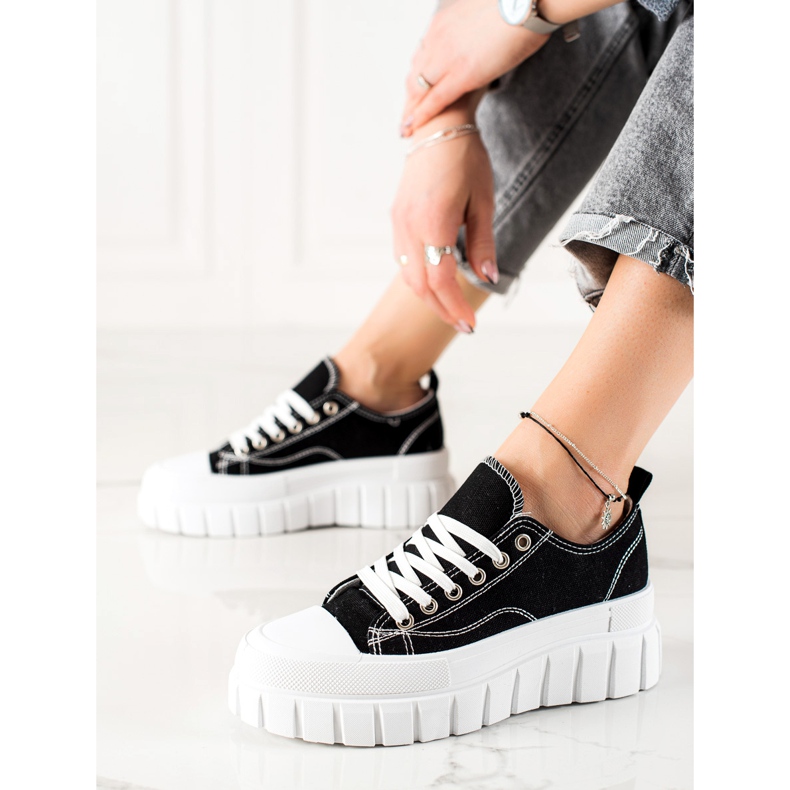 W. Potocki Adidași Pe Platforma Potocki negru 1