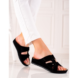 Papuci VINCEZA comozi și ușori negru 1