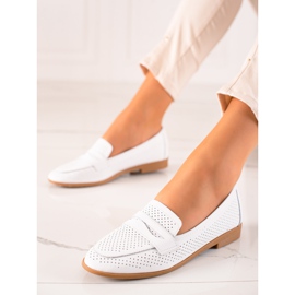 Goodin Lordii din piele ajurată alb 1