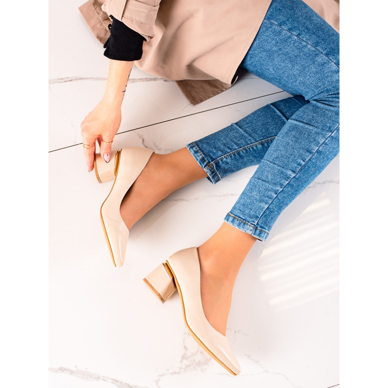 Seastar Pompe cu piele ecologică bej 1