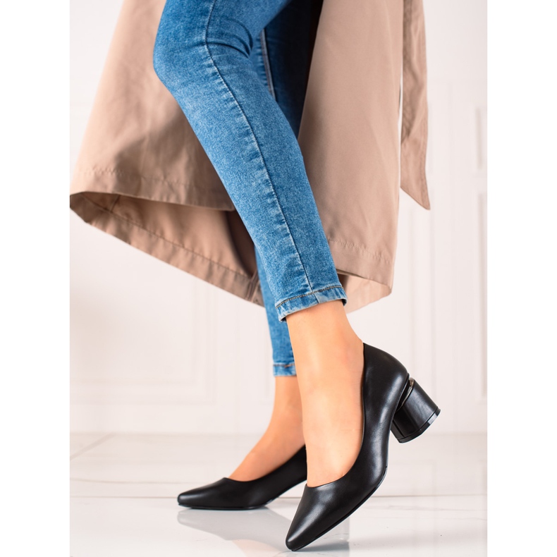 Seastar Pompe cu piele ecologică negru 1