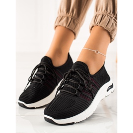 TRENDI Pantofi sport de alunecare negru 2