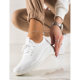 TRENDI Pantofi sport casual alb 2