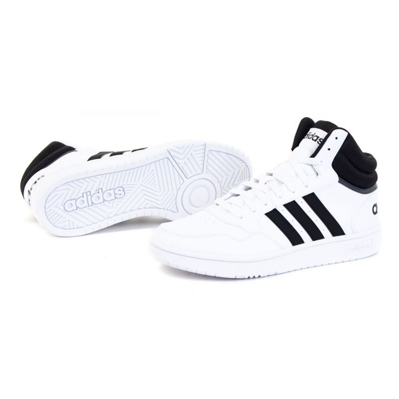 Pantofi Adidas Hoops 3.0 Mid M GW3019 alb 1