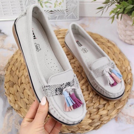 Evento Mocasini gri cu franjuri Jezzi W JEZ328B 1