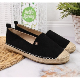 Espadrile se strecoară pe eVento W EVE345A negru 2