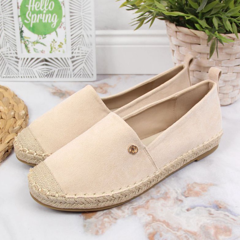 Espadrile se strecoară pe eVento W EVE345B bej 2