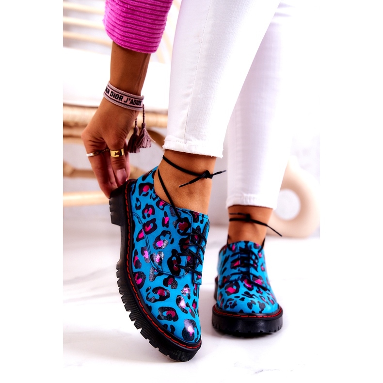 Oxfords de damă Maciejka 04087-47 Pantofi din piele Albastru multicolor 1