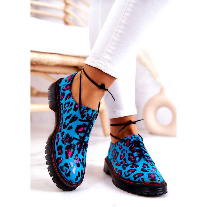 Oxfords de damă Maciejka 04087-47 Pantofi din piele Albastru multicolor 2