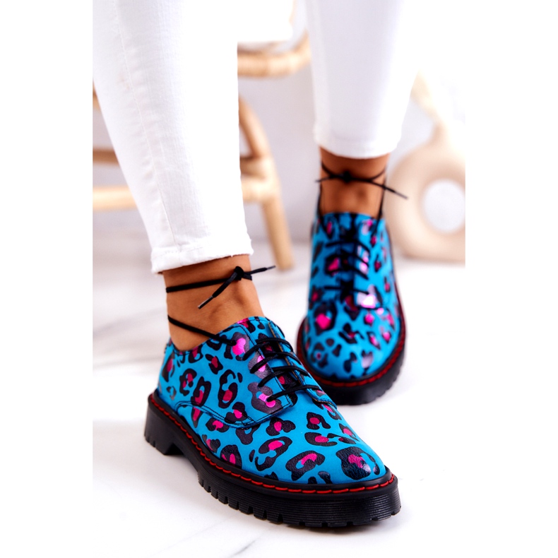 Oxfords de damă Maciejka 04087-47 Pantofi din piele Albastru multicolor 3