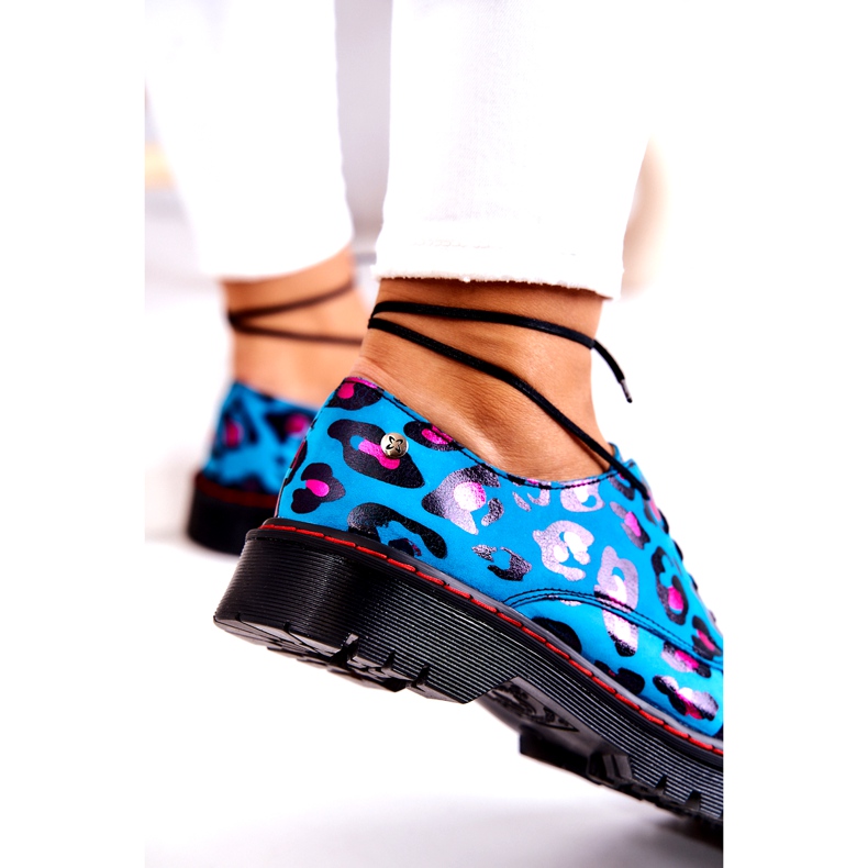 Oxfords de damă Maciejka 04087-47 Pantofi din piele Albastru multicolor 4