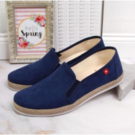 Espadrile se strecoară pe Big Star W JJ276003 bleumarin albastru 2