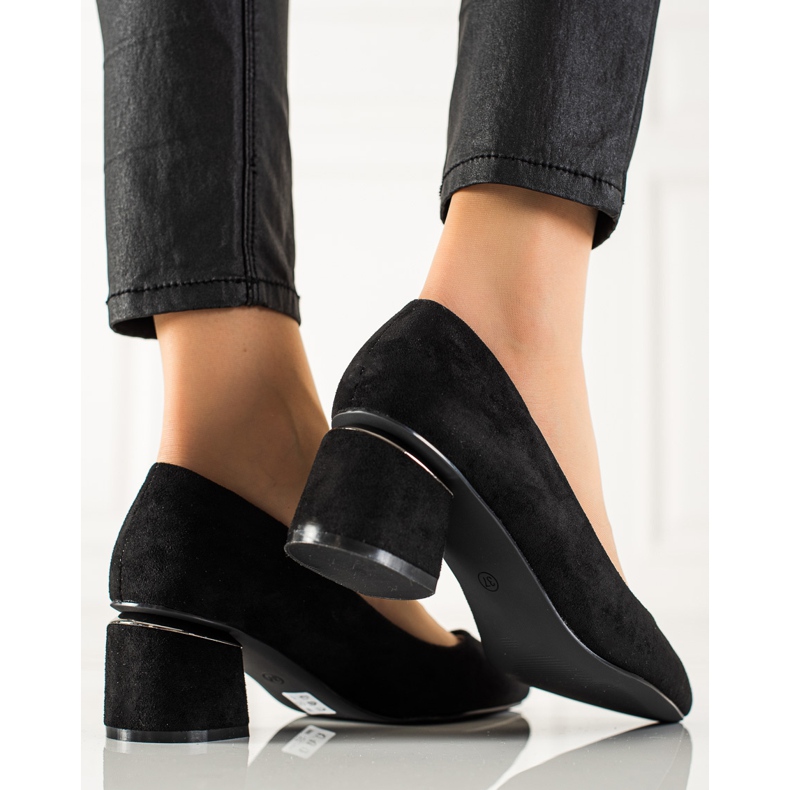 Seastar Pompele din piele de căprioară negru 1