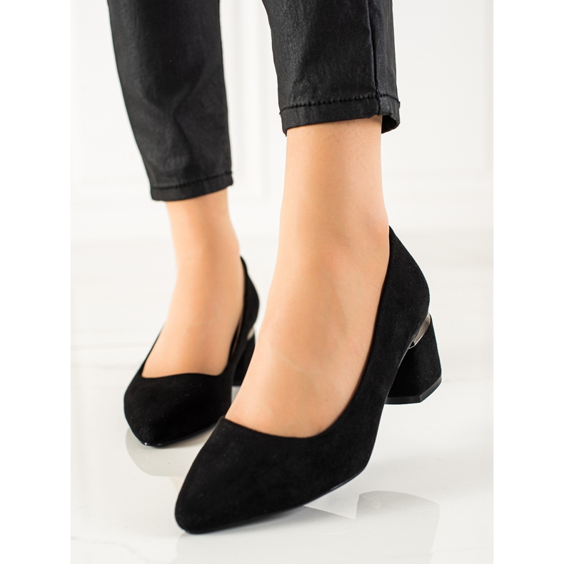 Seastar Pompele din piele de căprioară negru 2