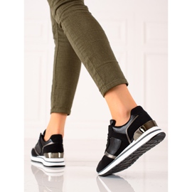 TRENDI Adidași negri pe platformă negru 2