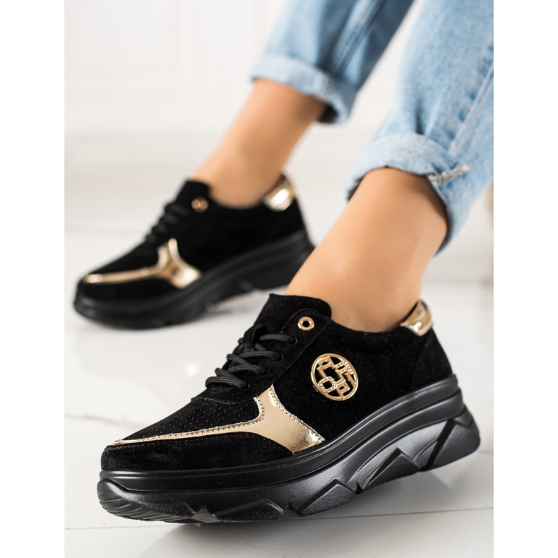 Filippo Adidași din piele pe platformă negru 2