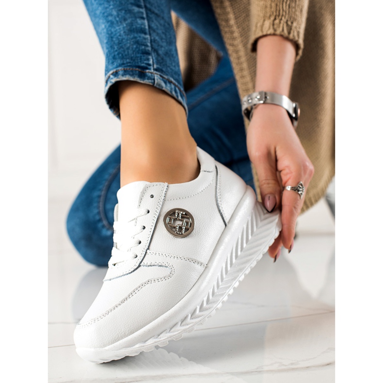 Filippo Pantofi clasici din piele alb 2