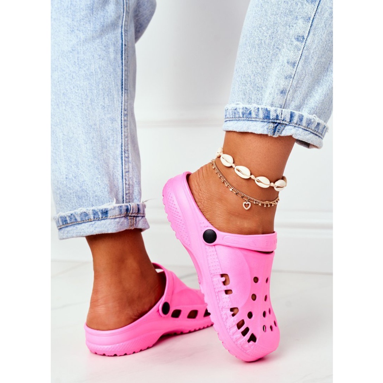 Flameshoes Papuci de damă Pink Light Crocs Eva roz 4