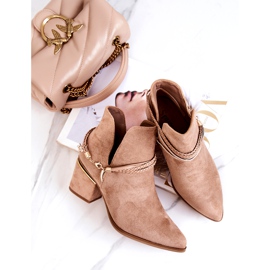 PS1 Cizme de cowboy Inessa Bej Inchis Cu dungi 5 PS1 Cizme de cowboy Inessa Bej Inchis Cu dungi 5