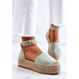 FB2 Sandale Espadrile Lillian Verzi Cu Jeturi verde 2