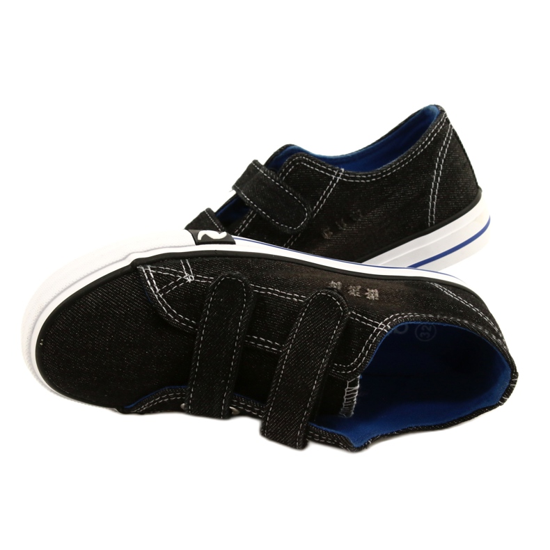 Blugi negri Atletico Velcro WY21427 negru 4