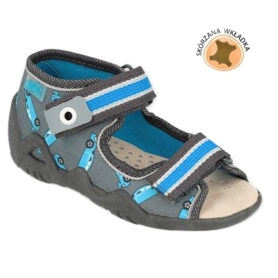 Pantofi copii Befado galbeni 350P031 albastru gri 1