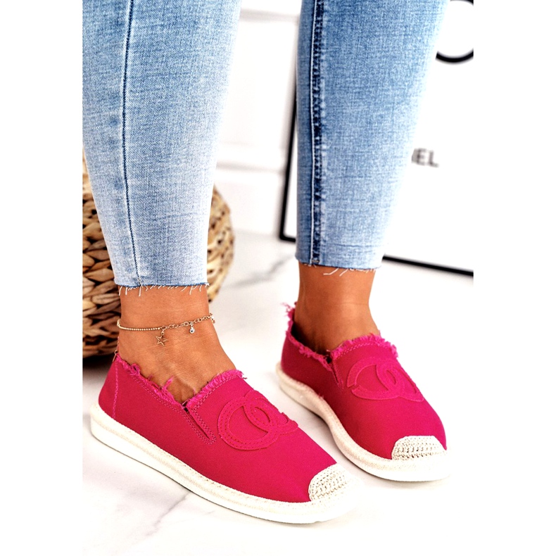 PS1 Espadrile clasice pentru femei Fucsia Flaure roz 1