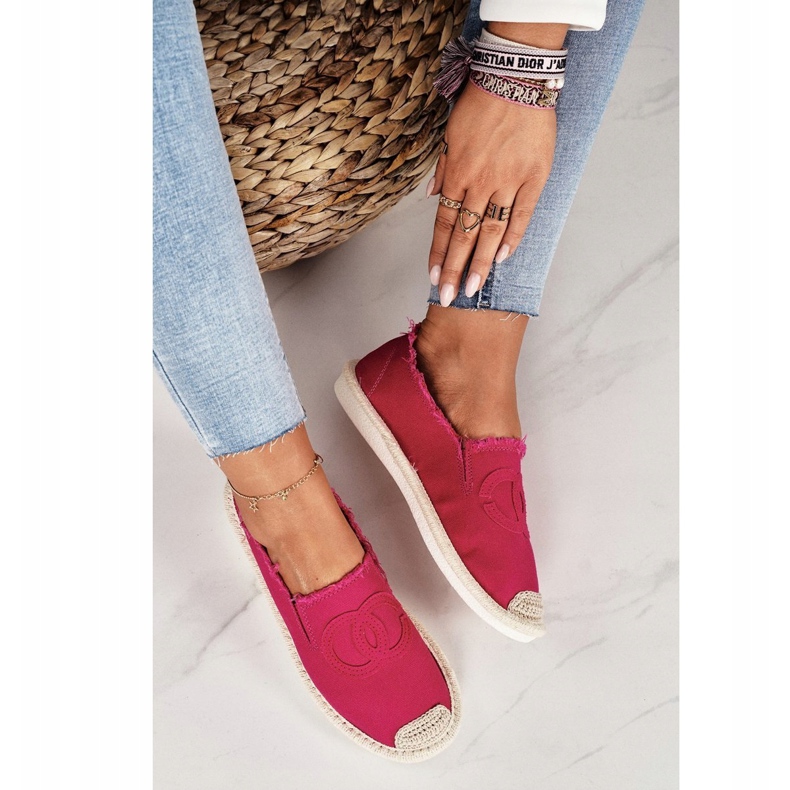 PS1 Espadrile clasice pentru femei Fucsia Flaure roz 5