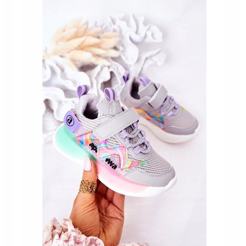 Apawwa Încălțăminte sport pentru copii Adidași gri 2