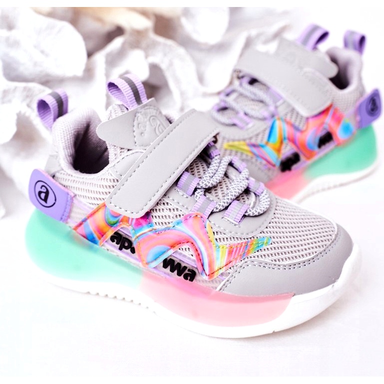 Apawwa Încălțăminte sport pentru copii Adidași gri 3