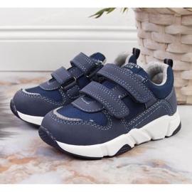 Pantofi sport American Club Jr AM876B albastru marin 2