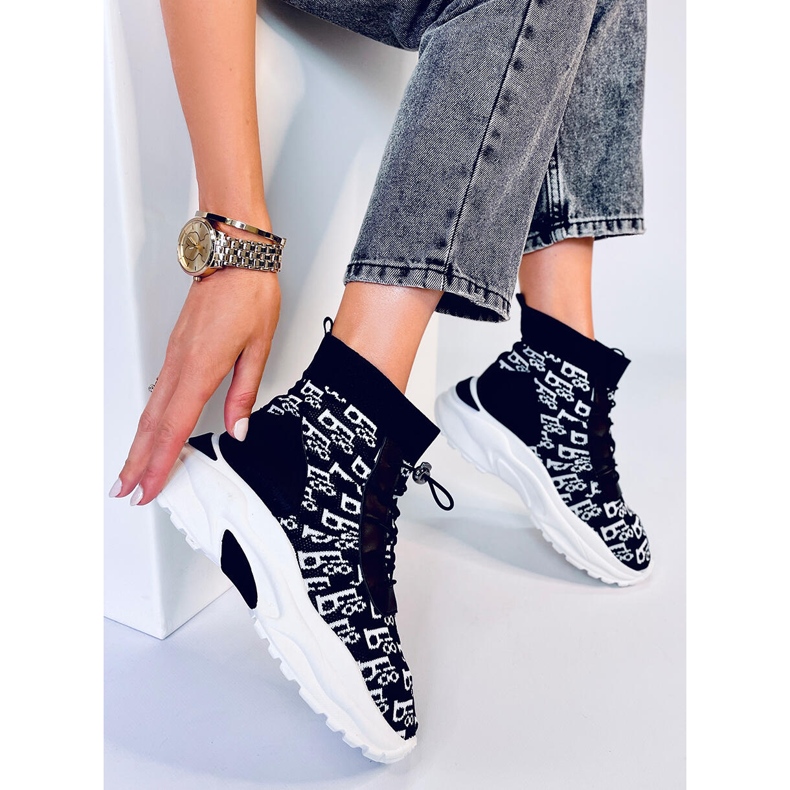 Botine Helti Black sock negru 2