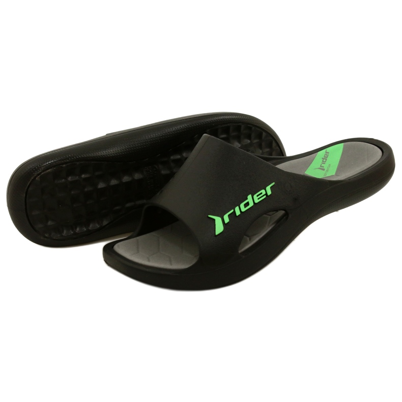 Papuci pentru bărbați Rider BAY X AD 83060 23899 Negru / Gri / Verde 4