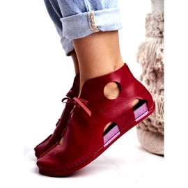 Brogues pentru femei Maciejka Red 03426-08 roșu 4