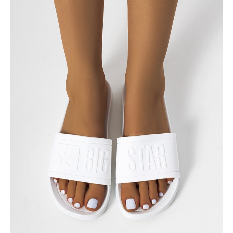 Papuci de damă albi Big Star DD274A268 1