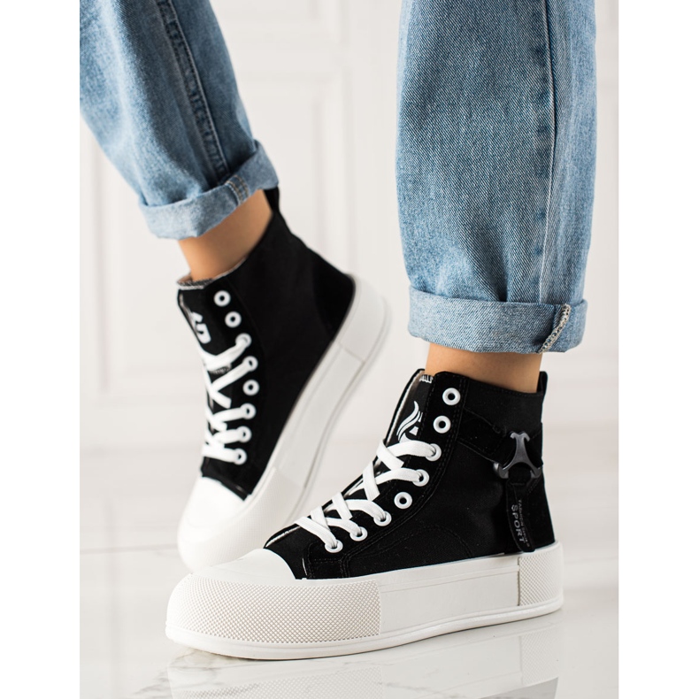 G2G/Good To Great Adidași înalți la modă negru 1